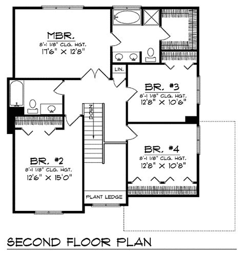 Floor Plans 2 Story 4 Bedroom House