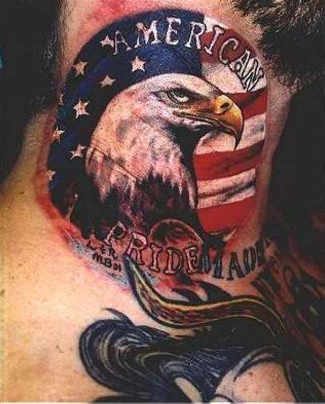 35 Awesome Eagle Neck Tattoos Neck Tattoo Designs