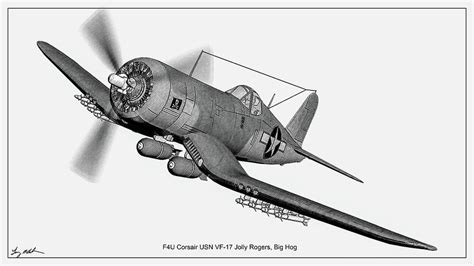 F4u Corsair Sketch Digital Art By Tommy Anderson Pixels