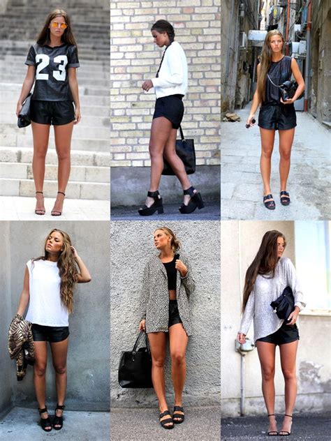 six ways to wear the leather shorts frida grahn fashion outfits