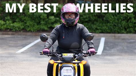 My Best Wheelies On The Honda Grom Female Rider YouTube