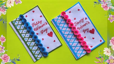 Womens Day Handmade Greeting Card How To Make Handmade Easy Card For