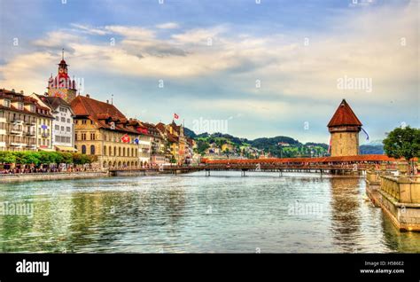 The River Reuss In Lucerne Switzerland Stock Photo Alamy