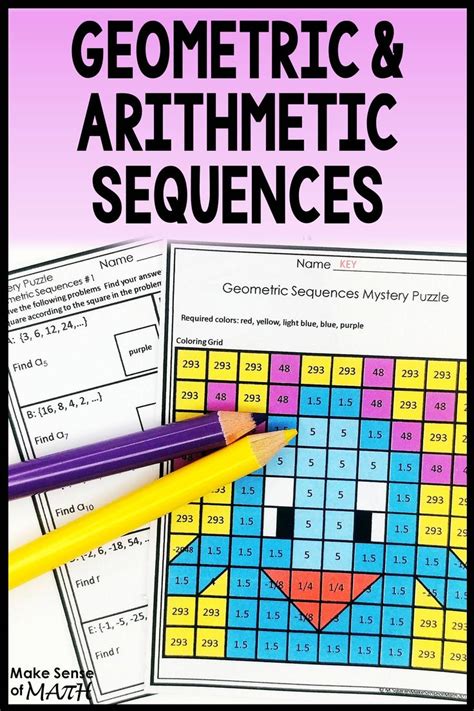 Arithmetic And Geometric Sequences Activities Arithmetic Sequences