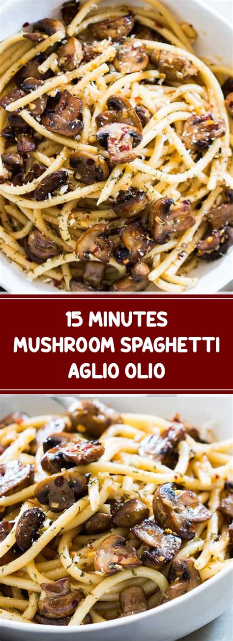 It is packed with so much flavor, and it is amazingly garlicky without being too overpowering. 15 minutes Mushroom Spaghetti Aglio Olio | Budget meals ...