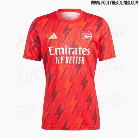 New Arsenal 202324 Pre Match Shirt Leaked