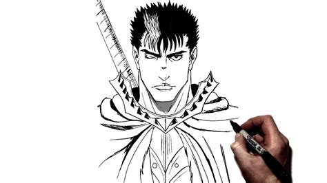 How To Draw Guts Step By Step Berserk Youtube