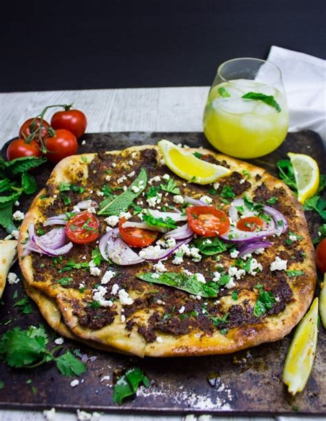 Lahmacun Turkish Pizza Thin Crust Pizza With Lamb Two Purple Figs