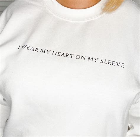 I Wear My Heart On My Sleeve Crewneck Sweater Etsy