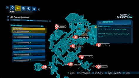 Borderlands 3 Lectra City Challenges Map Guide Polygon