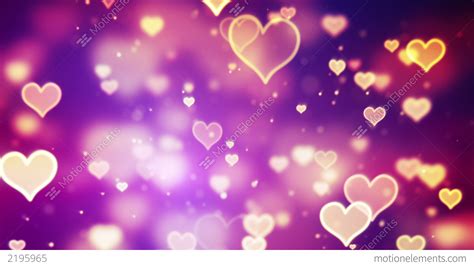 Shining Hearts Bokeh Loopable Romantic Background Stock Animation 2195965