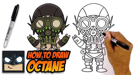 How To Draw Octane Apex Legends Step By Step Tutorial Youtube