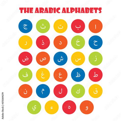 arabic alphabets urdu alphabets stock vector adobe stock