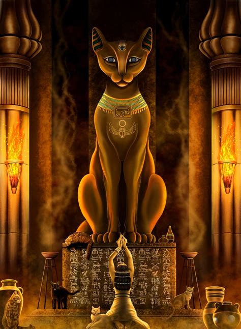 Déesse Bastet Temple Egyptian Goddess Sekhmet Bastet
