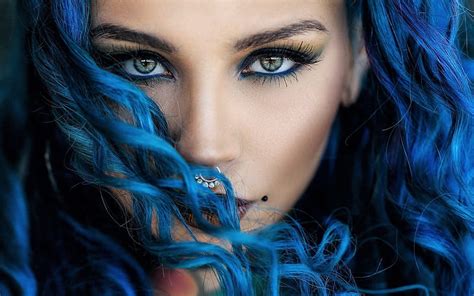 1080p Free Download Blue Haired Women Model Blue Haired Women Hd