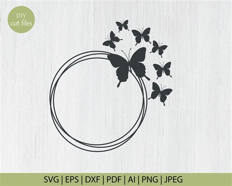 Download Butterfly monogram frame Butterfly Circle monogram frames ...