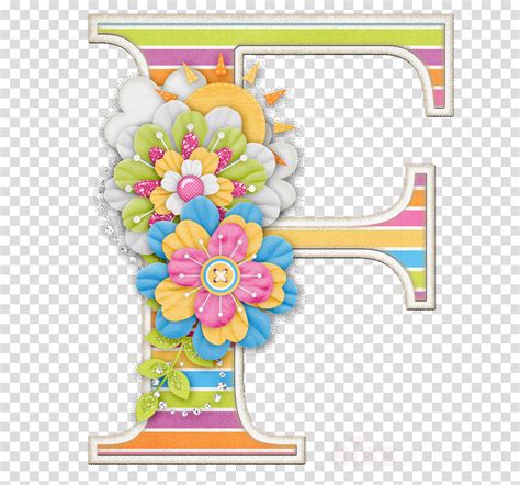 Floral Alphabet Clipart