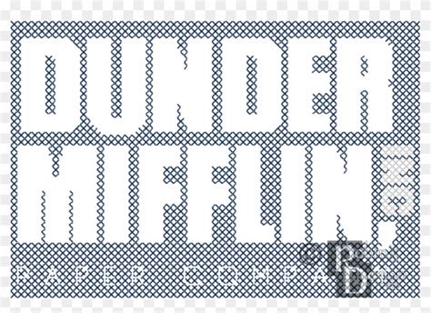 Dunder Mifflin Logo Cross Stitch Pattern For Shirt Dunder Mifflin