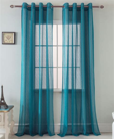 Rt Designers Collection Spyder Lace 54 Teal Curtains Brown Living