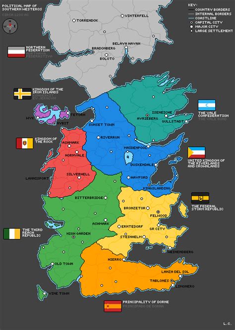 Map Of Southern Westeros In The Modern Day Rimaginarymaps