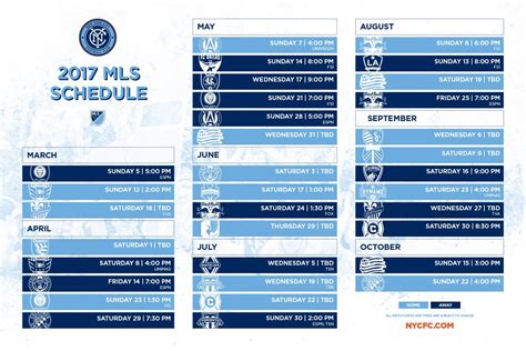 The NYCFC schedule, on your ? or ? ? | New York City FC | Scoopnest