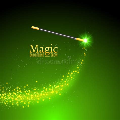 Magic Wand Vector Background Miracle Magician Wand With Sparkle Lights