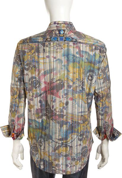 Robert Graham Limited Edition Pallino Sport Shirt In Gray For Men