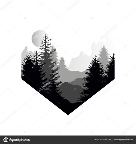 Free 168 Silhouette Mountain Scene Nature Svg Svg Png Eps Dxf File