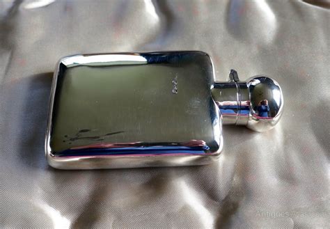 Antiques Atlas Slim Silver Hall Marked Hip Flask William Neale