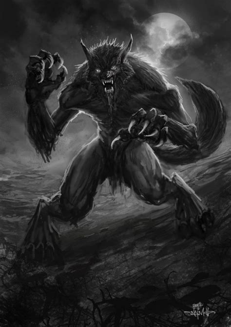 Apocalypse Magical Wolf Bark At The Moon Werewolf Art Canine Art