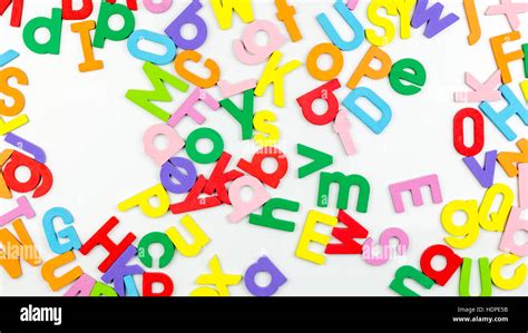 Jumble Colorful Magnetic Alphabet Letters Hi Res Stock Photography And