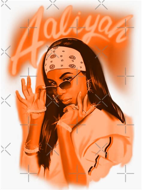 Aaliyah Fans Sticker By Nanystarart Redbubble