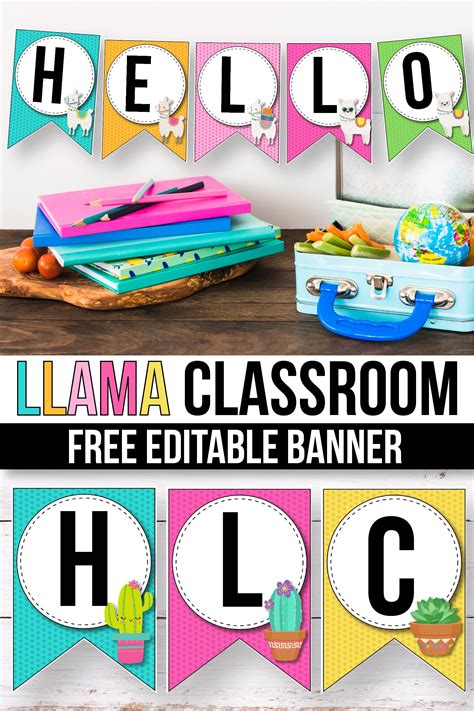 Free Banner For The Classroom Llama Classroom Decor Classroom Banner