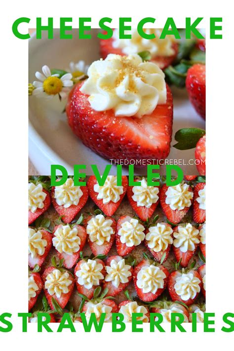 Deviled strawberries are a delicious fruit offering tart, tangy flavors and a tart finish. The BEST Cheesecake Deviled Strawberries | The Domestic Rebel