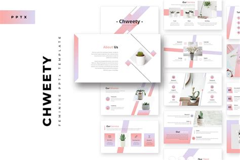 Chweety Feminine Powerpoint Template Design Template Place