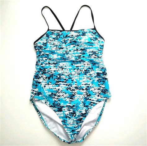 Speedo Endurance Lite Swimsuit Womens Sz 13 14 One Piece Cross Back