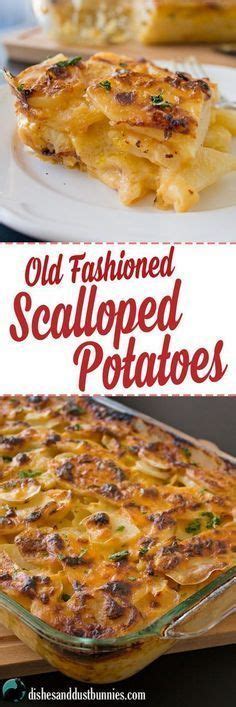 Everything about these scalloped potatoes are indulgent, they are creamy, cheesy and down right delicious. Old Fashioned Scalloped Potatoes from dishesanddustbunnies.com | dish in 2019 | Potatoes, Potato ...