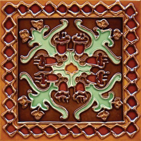Solistone Hand Painted Oaxaca Deco 6 In X 6 In Ceramic Wall Tile 25