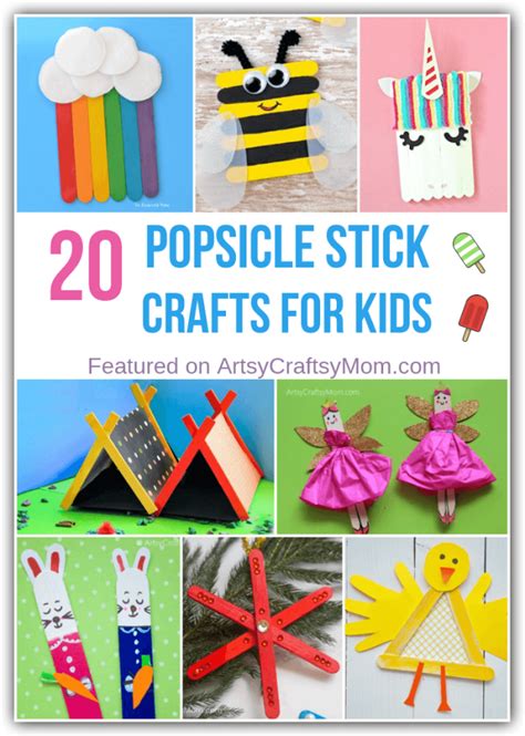 20 Simple Popsicle Stick Crafts For Kids To Make And Play Artsy
