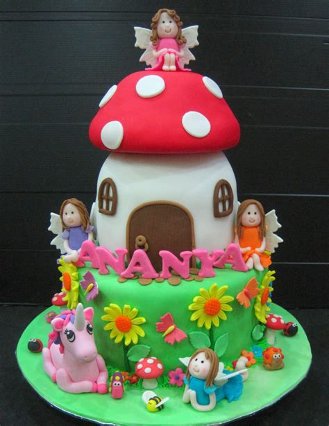 Cupcake Divinity Fairies And Unicorn Theme Cake