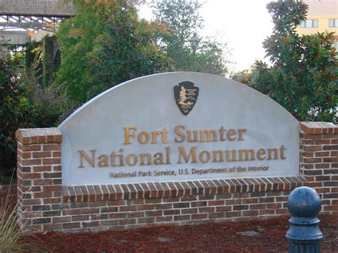 Ft Sumter National Monument Sign National Monuments National Parks