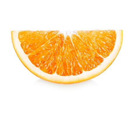 Orange Fruit Orange Slice Isolate On White Background Stock Photo