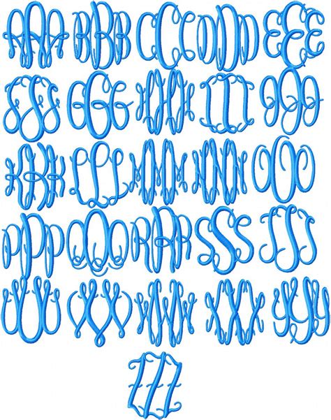 Keepsake Monogram Font Comes In 225 And 3 Inch Sizes With 3 Differe