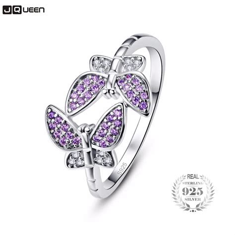 925 Sterling Silver Dazzling Cz Butterfly Open Finger Ring For Women
