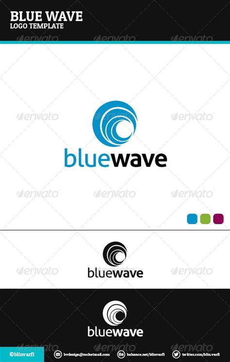 Blue Wave Logo Template Logo Templates Green Energy Logo Waves Logo