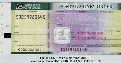 The money order receipt must accompany each request to avoid delay in processing. SEB 20: How to Fill Out a Postal Money Order