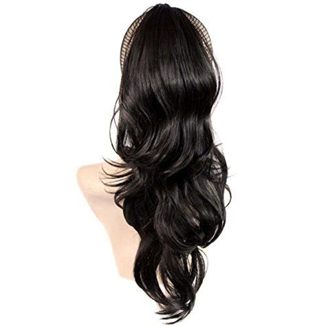Wiwigs New Long Wavy Dark Brown Ponytail Jaw Claw Clip In Hair Piece