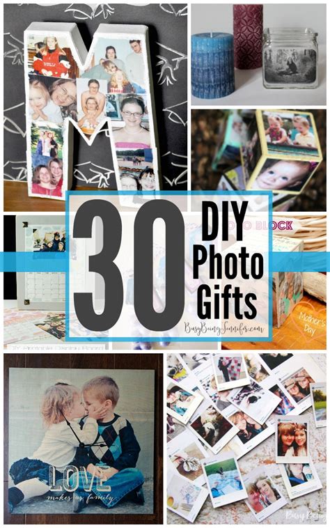 Customized gifts are sure to make your loved ones smile. 30 DIY Photo Gifts Ideas - Busy Being Jennifer