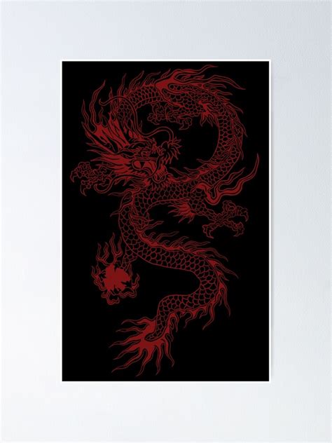 Chinese Dragon Poster By Kyliejoe Redbubble