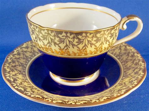 Aynsley Bone China Teacup And Saucer C Gold Leaves On Etsy Canada Aynsley Bone China